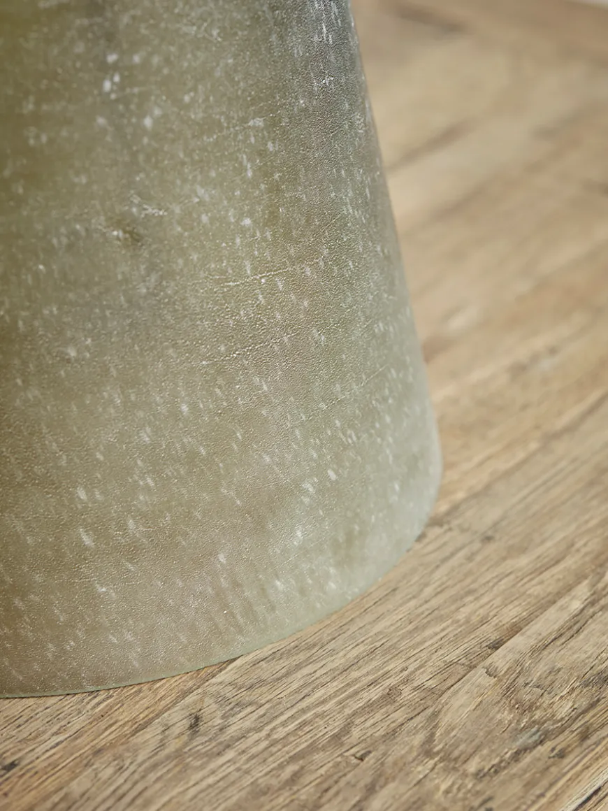 Frosted Green Glass Table Lamp