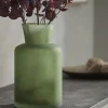 Frosted Green Vase