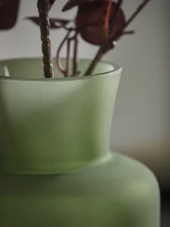 Frosted Green Vase