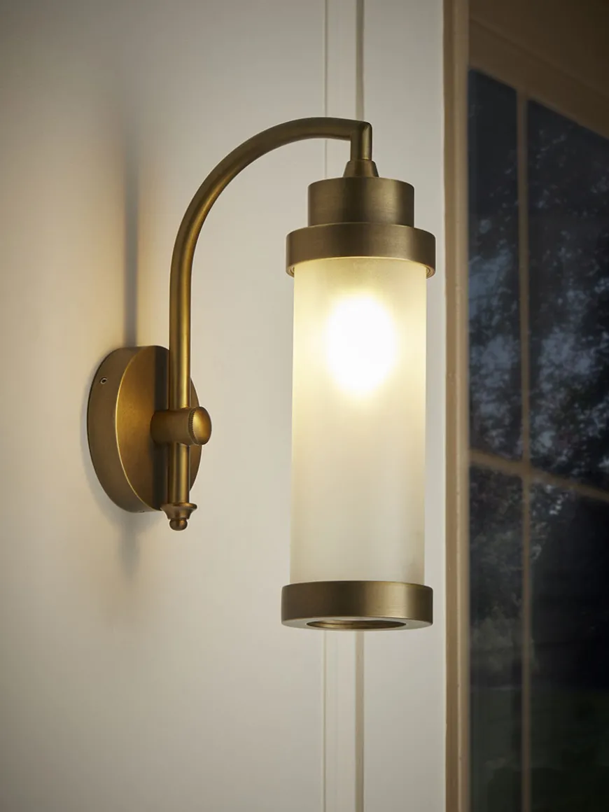 Frosted Pillar Wall Light
