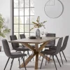 Geo Rustic Oak Dining Table