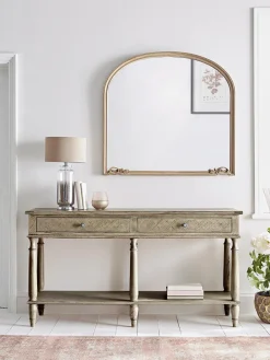 Geometric Parquet Console Table