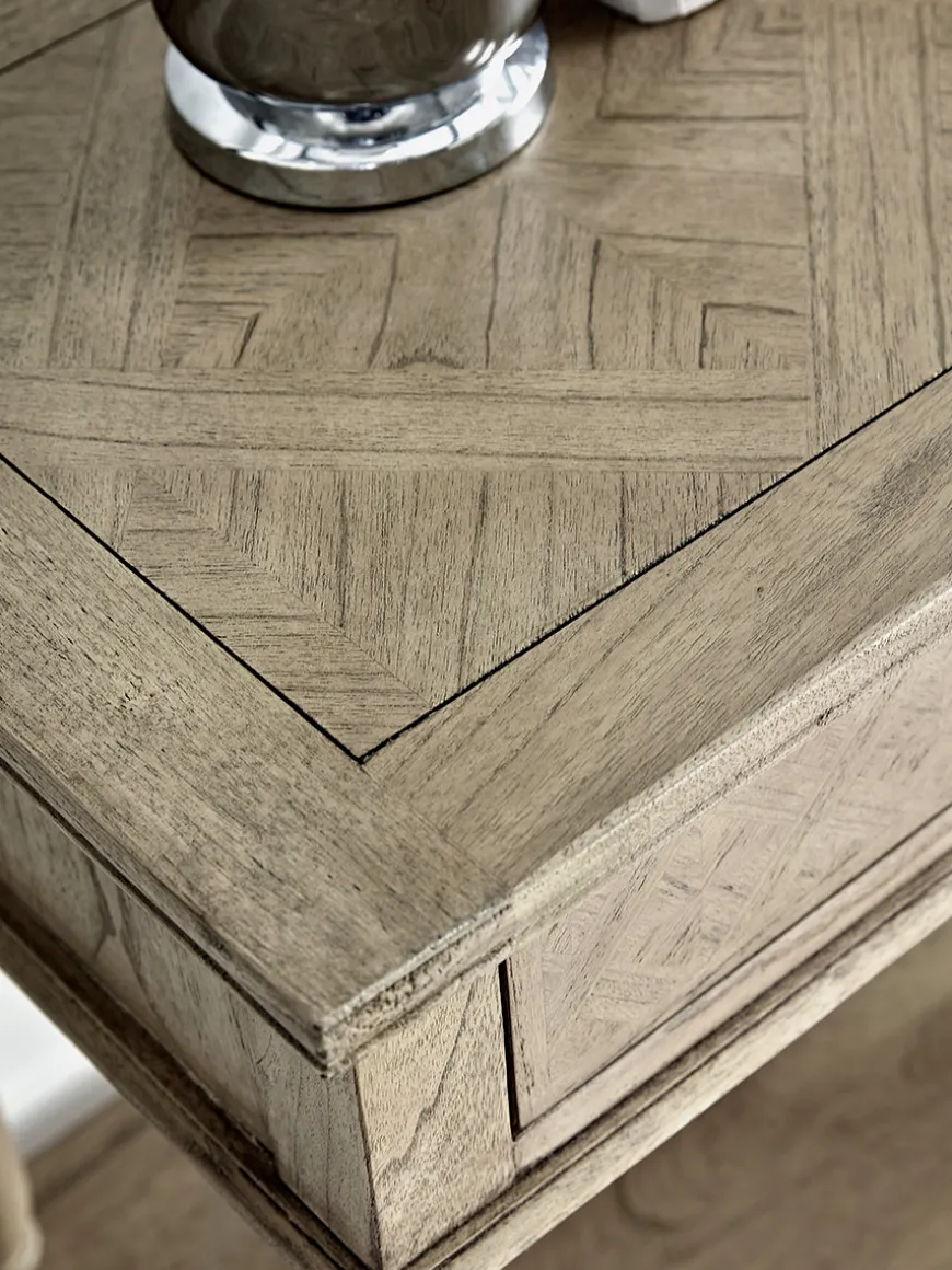 Geometric Parquet Console Table