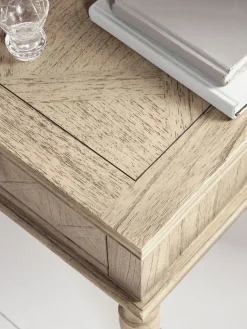 Geometric Parquet Single Drawer Bedside Table