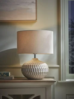Geometric Textured Table Lamp - Neutral