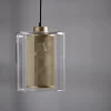 Glass & Brass Mesh Pendant
