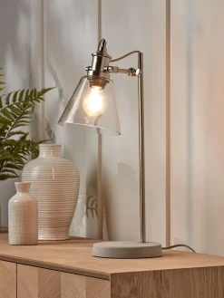 Glass & Concrete Table Lamp