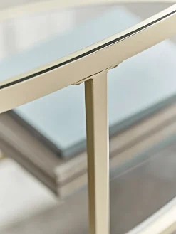 Glass Display Coffee Table - Soft Gold