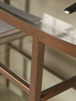 Glass Display Media Unit - Aged Bronze