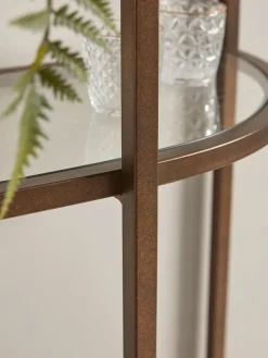 Glass Display Shelf Unit - Aged Bronze