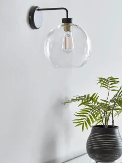 Glass Globe Wall Light