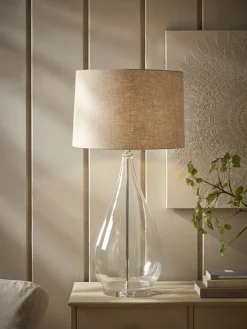 Glass Teardrop Table Lamp