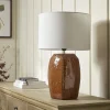 Glazed Burnt Orange Table Lamp