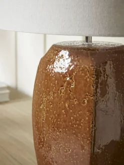 Glazed Burnt Orange Table Lamp