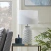 Glazed Chevron Table Lamp