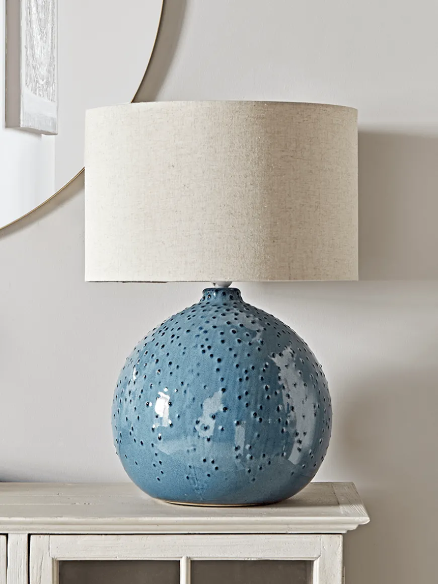 Glazed Dots Table Lamp - Blue