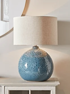 Glazed Dots Table Lamp - Blue