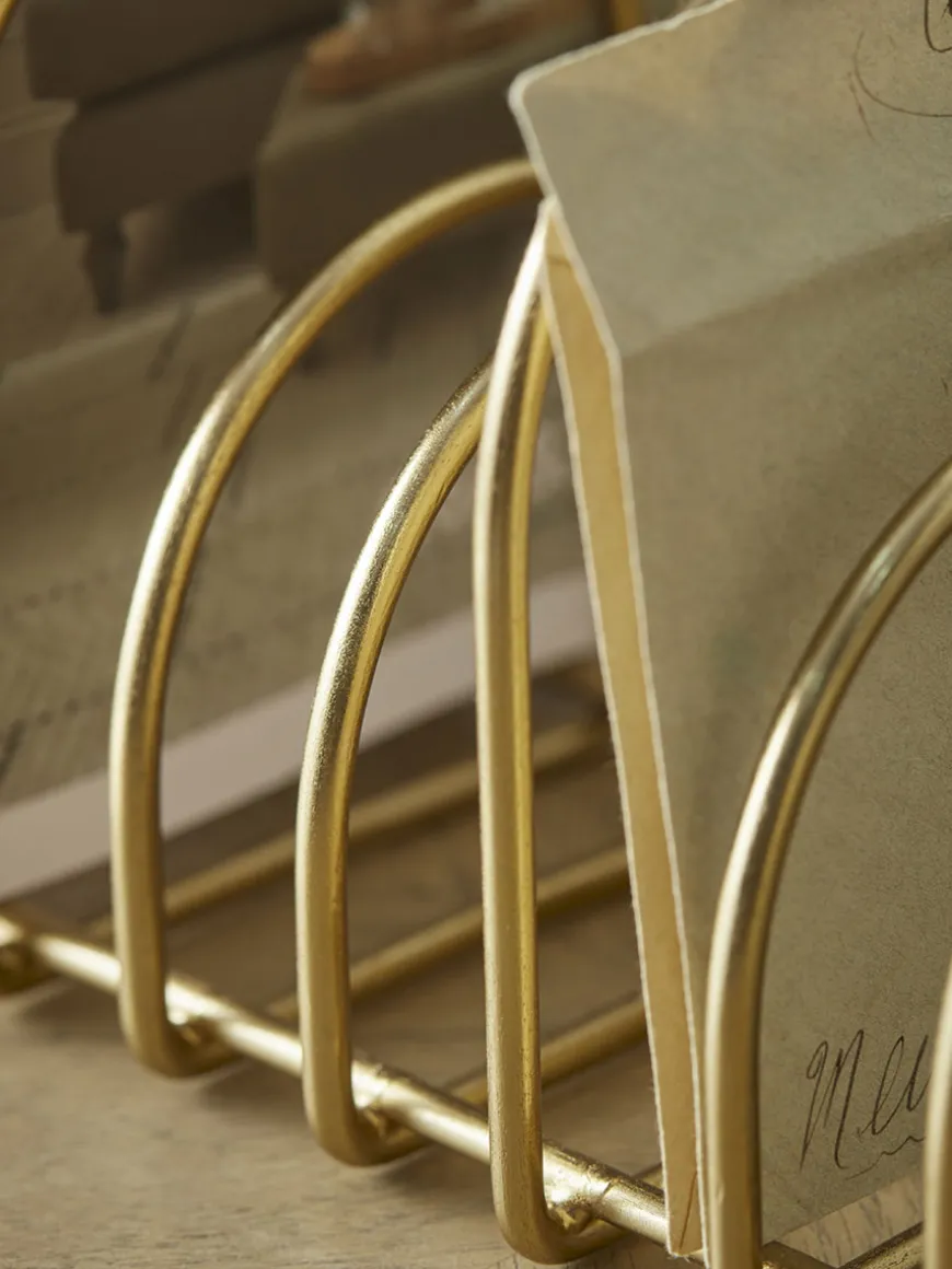 Golden Metal Storage Rack