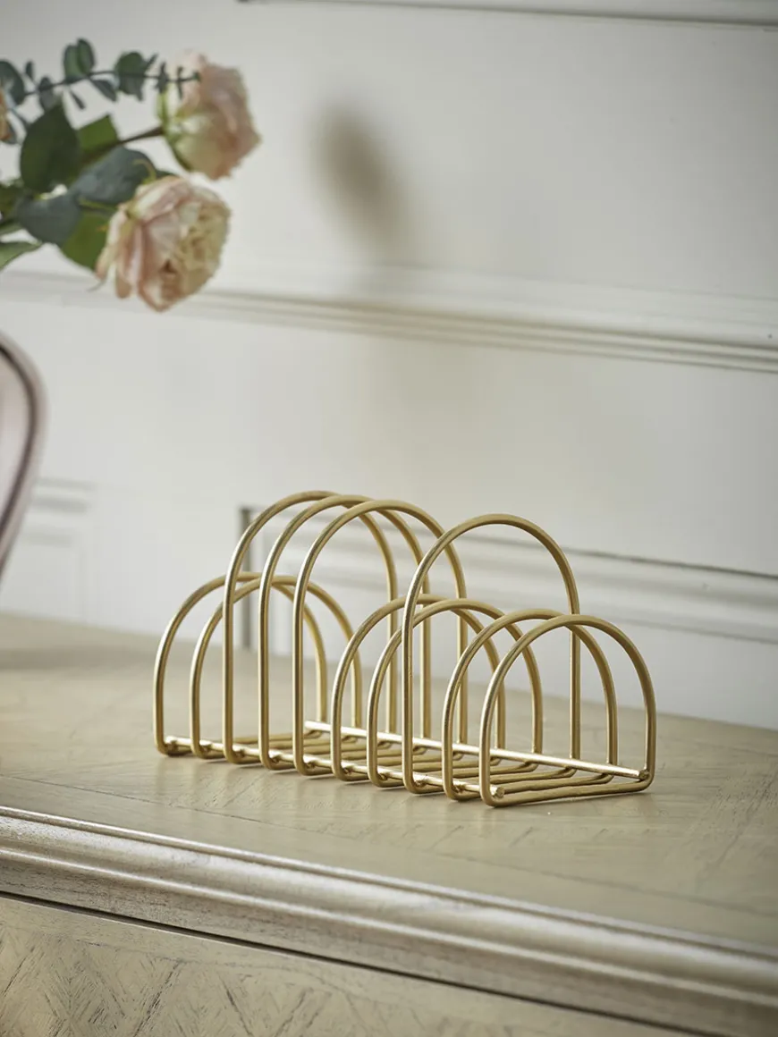 Golden Metal Storage Rack