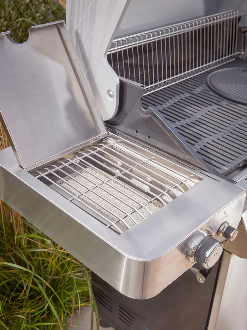 Gourmet Gas & Charcoal Stainless Steel BBQ - 4 Burner