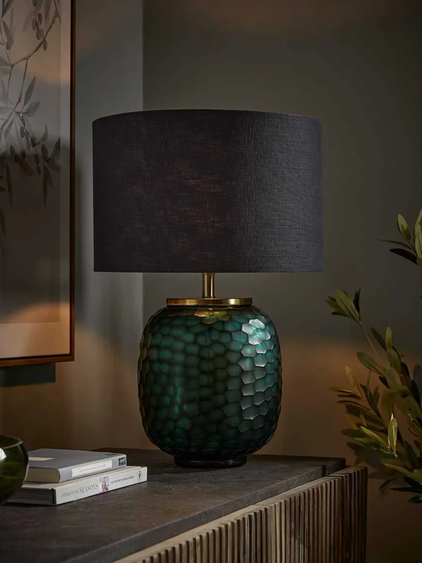 Green Cut Glass Table lamp