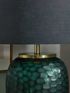 Green Cut Glass Table lamp