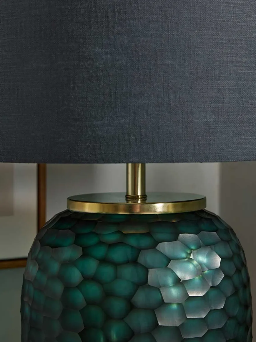 Green Cut Glass Table lamp
