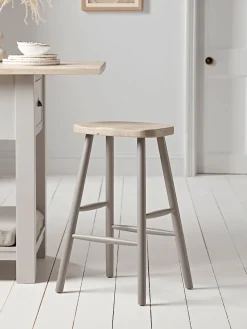 Grey & Limewashed Counter Stool