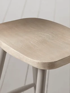 Grey & Limewashed Counter Stool