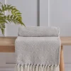 Grey Chevron Throw