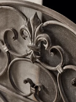 Grey Metal Fire Screen