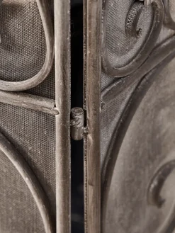 Grey Metal Fire Screen