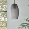 Grey Ombre Frosted Glass Pendant