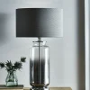 Grey Smoked Glass Table Lamp