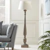 Greywash Turned Floor Lamp