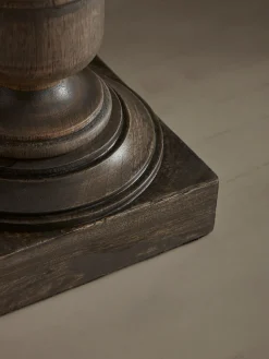 Greywash Turned Table Lamp