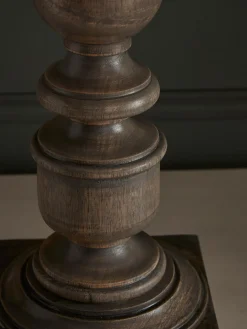 Greywash Turned Table Lamp