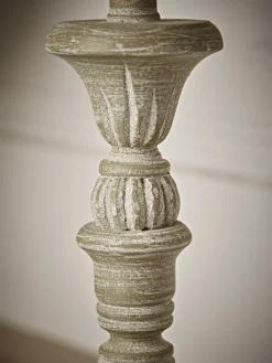 Greywashed Turned Table Lamp
