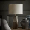 Greywashed Wood Table Lamp