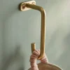 Hammered Brass Single Hook