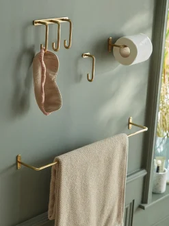 Hammered Brass Single Hook