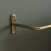 Hammered Brass Towel Rail
