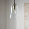Hammered Glass Cone Pendant