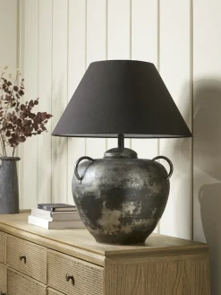 Handled Iron Table Lamp