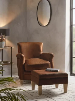 Hardwick Leather Footstool