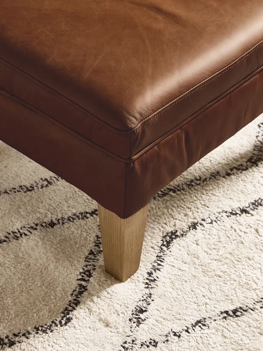 Hardwick Leather Footstool