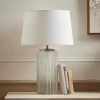 Herringbone Glass Column Table Lamp