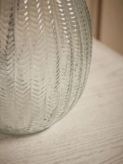 Herringbone Glass Droplet Table Lamp