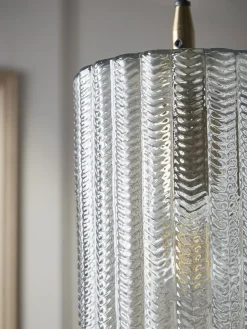 Herringbone Glass Pendant - Column