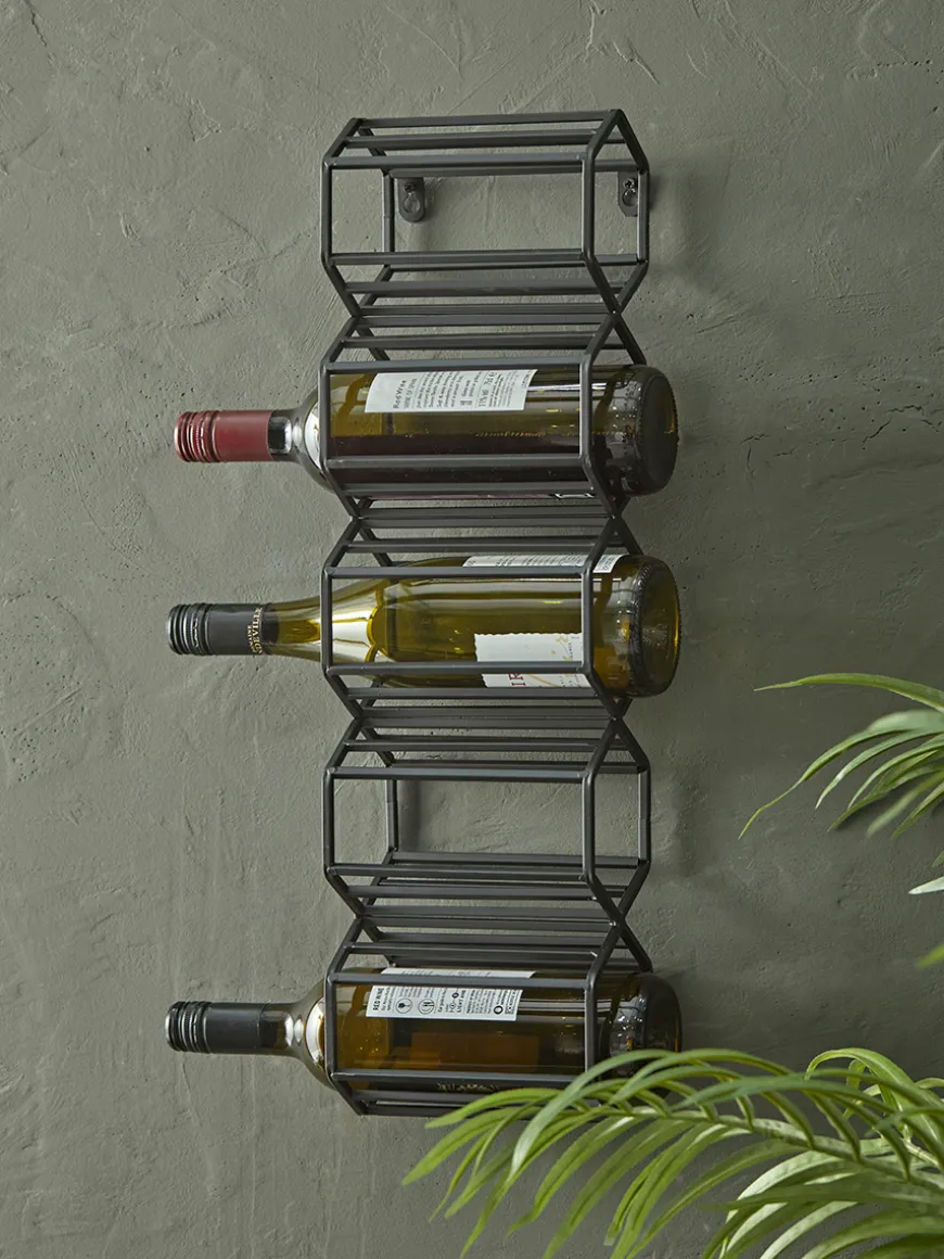 Hexagonal Wine Rack - Black